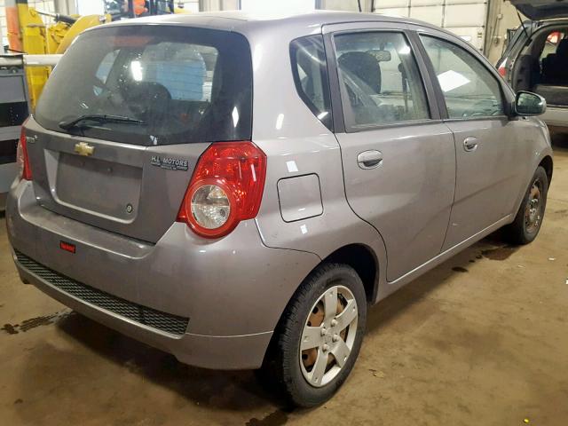 KL1TD6DE0AB134269 - 2010 CHEVROLET AVEO LS GRAY photo 4