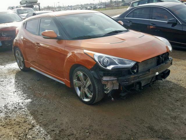 KMHTC6AE8DU131589 - 2013 HYUNDAI VELOSTER T ORANGE photo 1