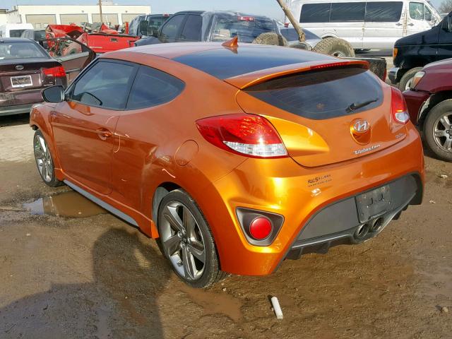 KMHTC6AE8DU131589 - 2013 HYUNDAI VELOSTER T ORANGE photo 3