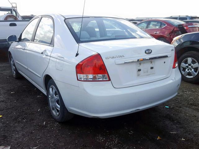 KNAFE222795667716 - 2009 KIA SPECTRA EX WHITE photo 3