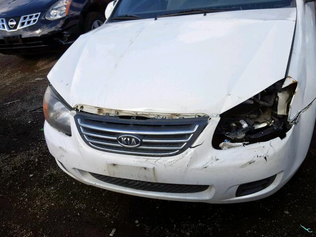 KNAFE222795667716 - 2009 KIA SPECTRA EX WHITE photo 9