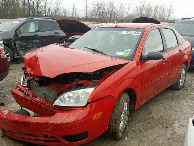 1FAFP34N76W237416 - 2006 FORD FOCUS ZX4 RED photo 2