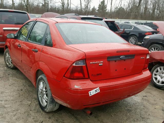 1FAFP34N76W237416 - 2006 FORD FOCUS ZX4 RED photo 3