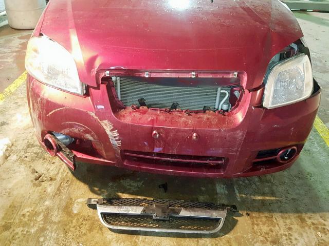 3G1TC5DE6AL131552 - 2010 CHEVROLET AVEO LT MAROON photo 9