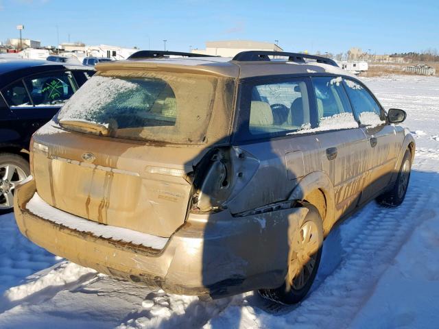 4S4BP60C397330815 - 2009 SUBARU OUTBACK GOLD photo 4