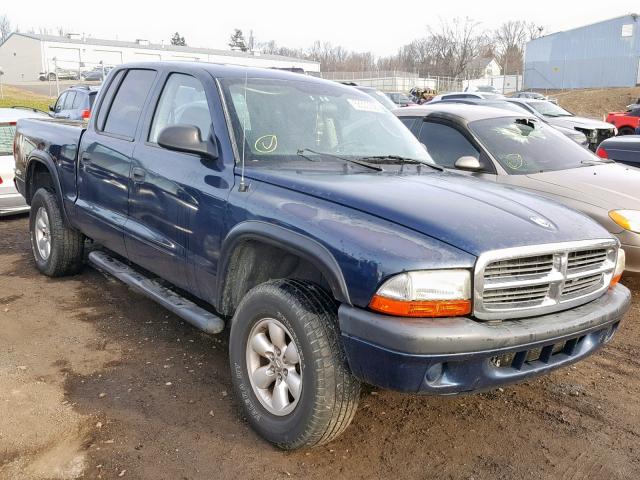 1D7HG38N14S549688 - 2004 DODGE DAKOTA QUA BLUE photo 1