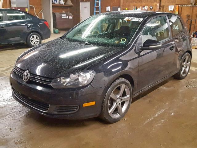 WVWAB7AJ7CW297395 - 2012 VOLKSWAGEN GOLF BLACK photo 2