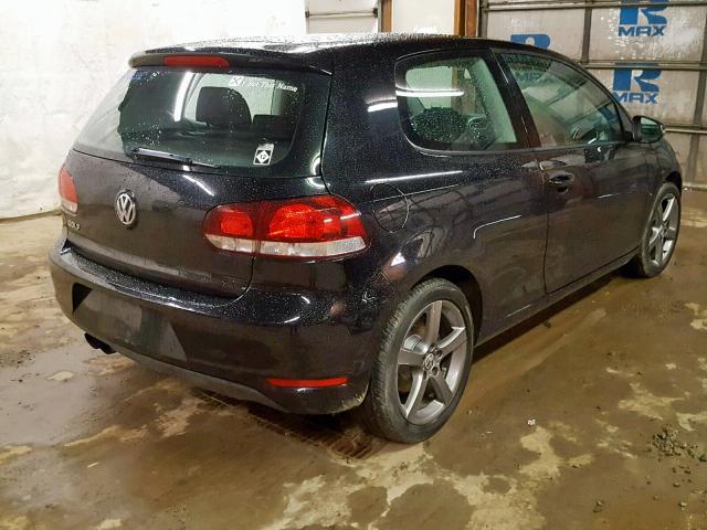 WVWAB7AJ7CW297395 - 2012 VOLKSWAGEN GOLF BLACK photo 4