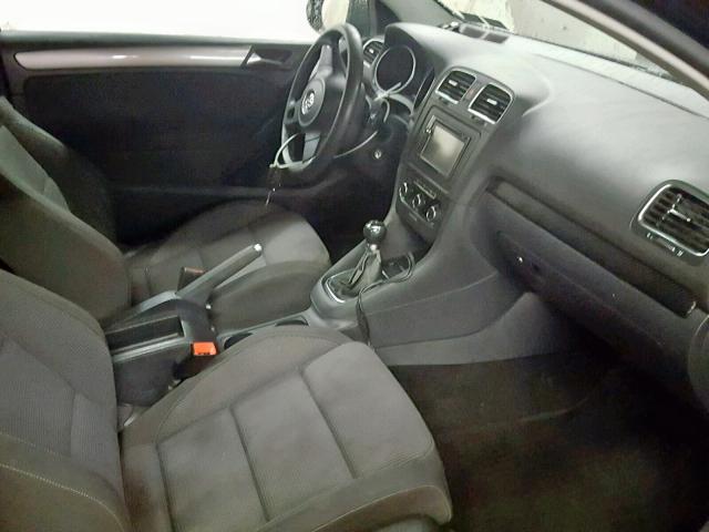 WVWAB7AJ7CW297395 - 2012 VOLKSWAGEN GOLF BLACK photo 5