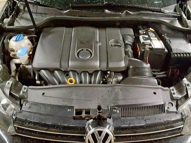 WVWAB7AJ7CW297395 - 2012 VOLKSWAGEN GOLF BLACK photo 7