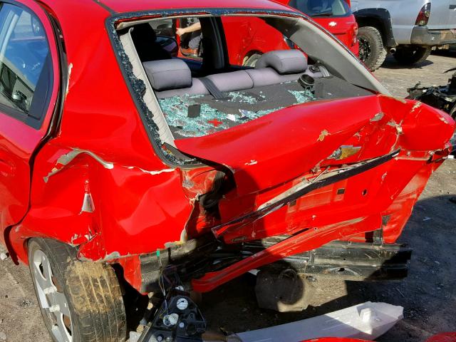 KL1TD56E39B343881 - 2009 CHEVROLET AVEO LS RED photo 9