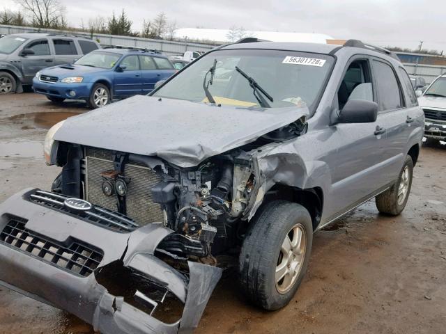 KNDJF724087463190 - 2008 KIA SPORTAGE L GRAY photo 2