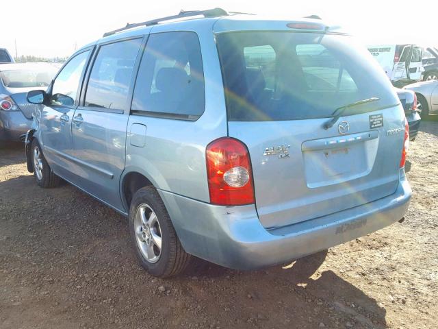 JM3LW28A320317477 - 2002 MAZDA MPV WAGON BLUE photo 3