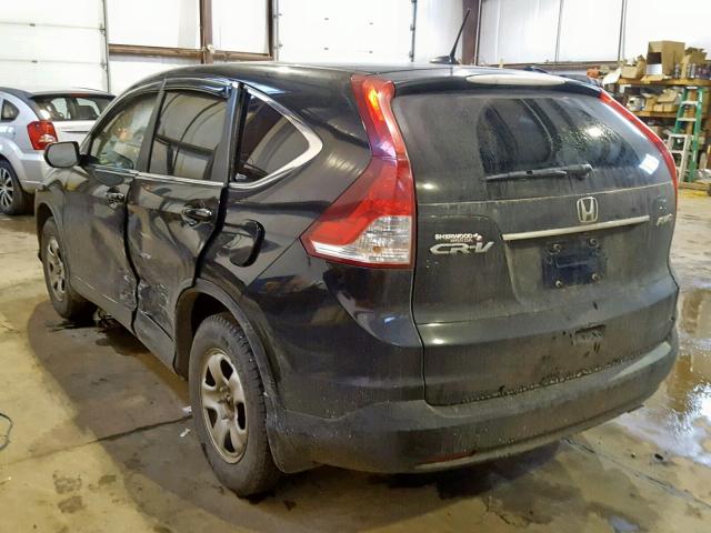 2HKRM4H79CH116440 - 2012 HONDA CR-V EXL BLACK photo 3