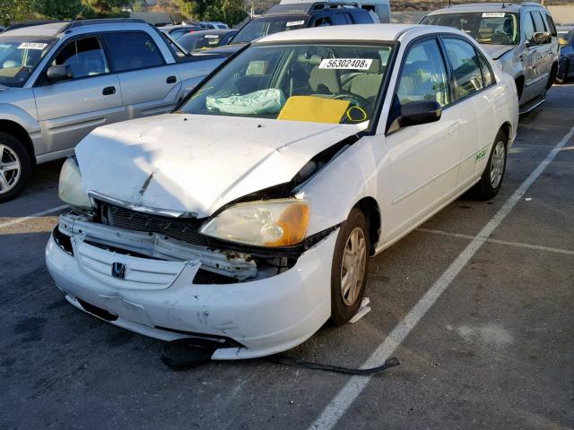 1HGEN26543L000187 - 2003 HONDA CIVIC GX WHITE photo 2