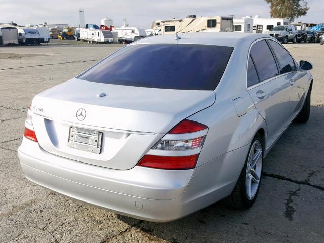 WDDNG71X37A048947 - 2007 MERCEDES-BENZ S 550 SILVER photo 4