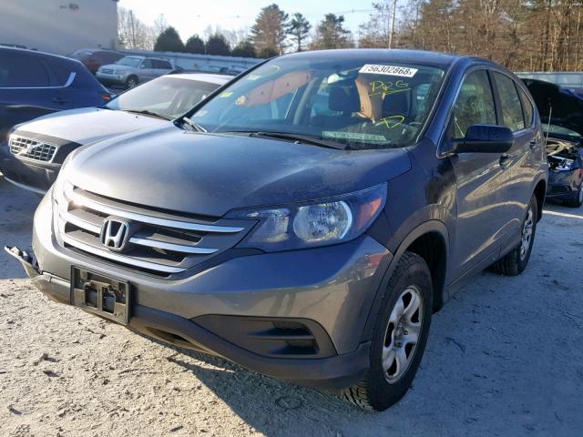 2HKRM4H33EH715172 - 2014 HONDA CR-V LX GRAY photo 2