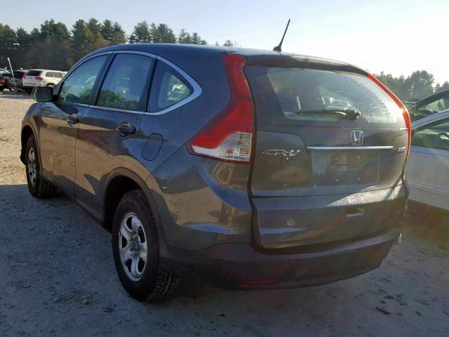 2HKRM4H33EH715172 - 2014 HONDA CR-V LX GRAY photo 3