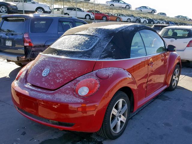 3VWRF31Y66M300446 - 2006 VOLKSWAGEN NEW BEETLE Qırmızı foto 4