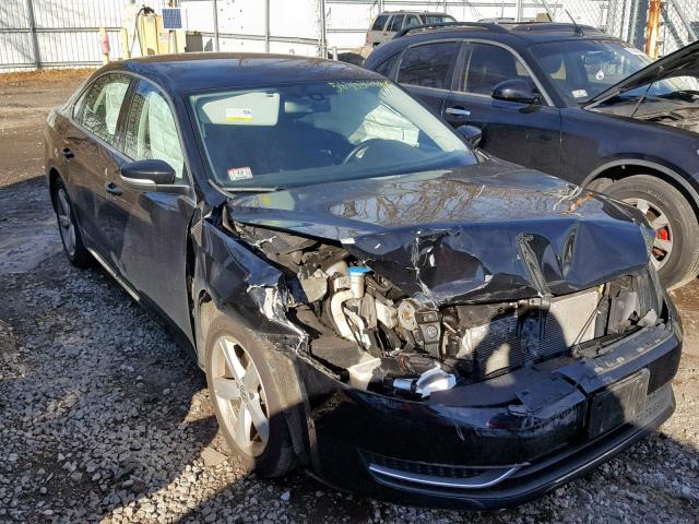 1VWBP7A39DC112156 - 2013 VOLKSWAGEN PASSAT SE BLACK photo 1