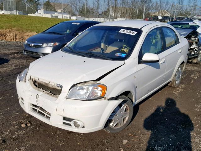 KL1TD56637B167792 - 2007 CHEVROLET AVEO BASE Ақ фото 2
