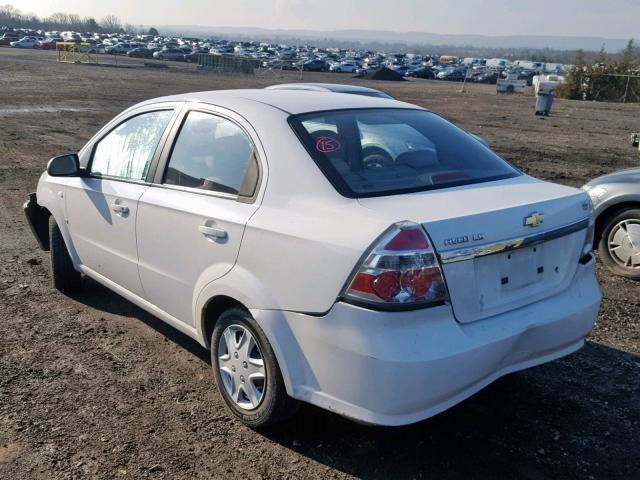 KL1TD56637B167792 - 2007 CHEVROLET AVEO BASE Ақ фото 3
