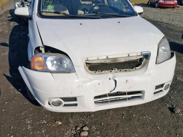KL1TD56637B167792 - 2007 CHEVROLET AVEO BASE Ақ фото 9