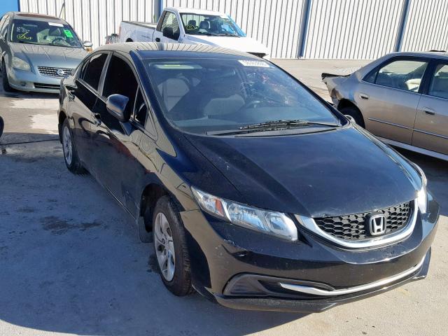 19XFB2F55EE077478 - 2014 HONDA CIVIC LX BLACK photo 1