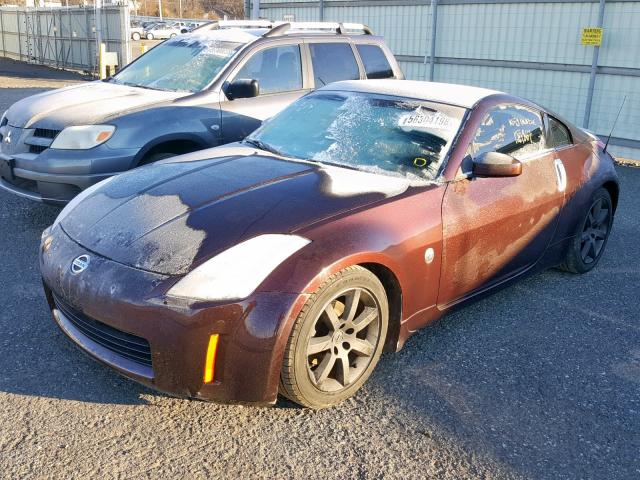 JN1AZ34D03T112876 - 2003 NISSAN 350Z COUPE BURGUNDY photo 2