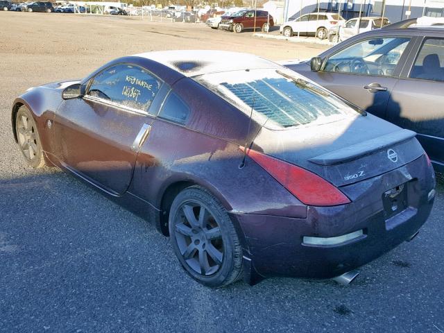 JN1AZ34D03T112876 - 2003 NISSAN 350Z COUPE BURGUNDY photo 3