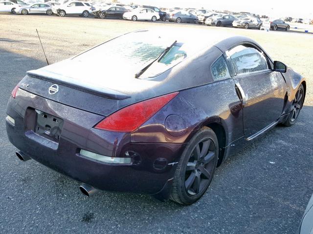 JN1AZ34D03T112876 - 2003 NISSAN 350Z COUPE BURGUNDY photo 4