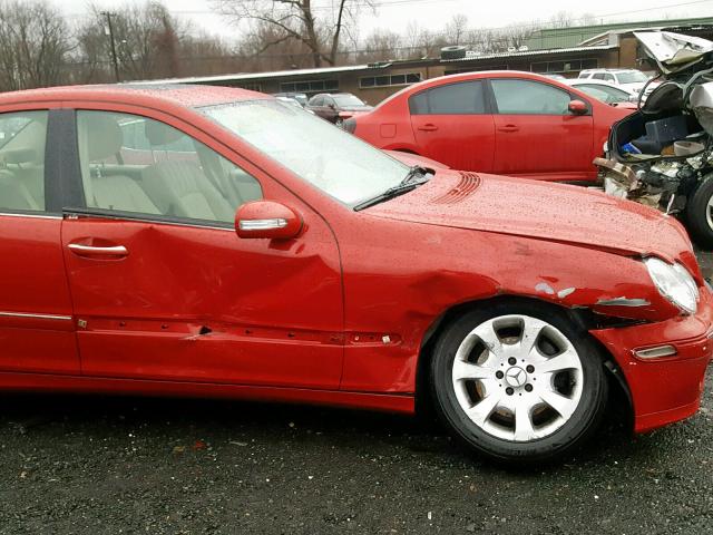 WDBRF87H16F775010 - 2006 MERCEDES-BENZ C 350 4MAT RED photo 9