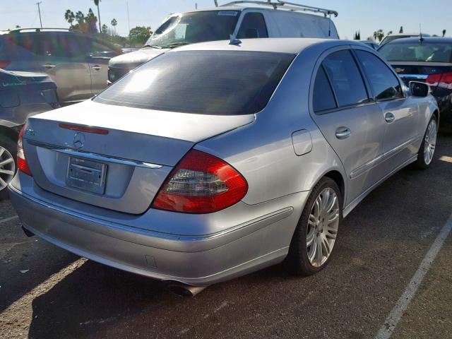 WDBUF56X98B347875 - 2008 MERCEDES-BENZ E 350 SILVER photo 4