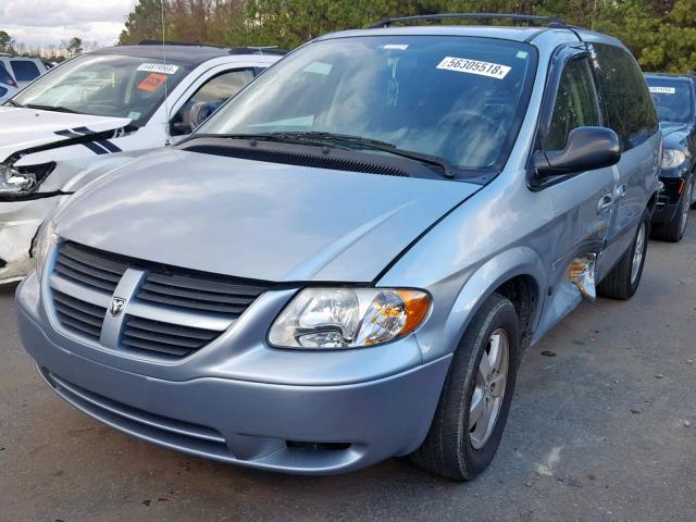 1D4GP45R15B240701 - 2005 DODGE CARAVAN SX BLUE photo 2