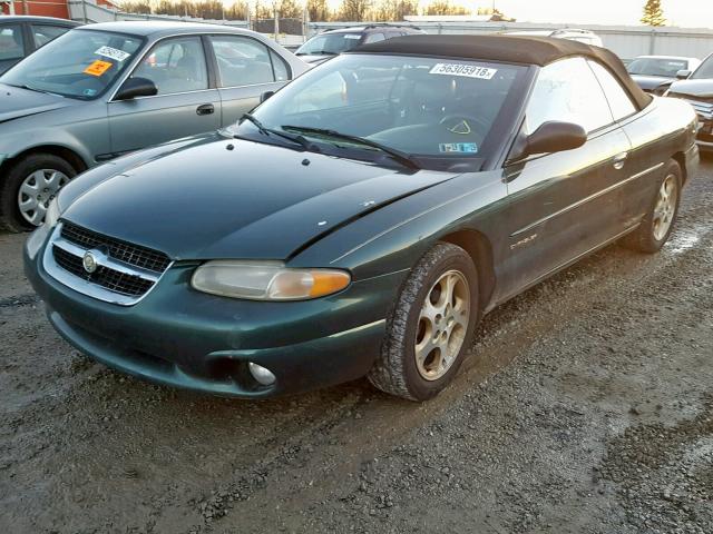 3C3EL55H6WT307097 - 1998 CHRYSLER SEBRING JX GREEN photo 2