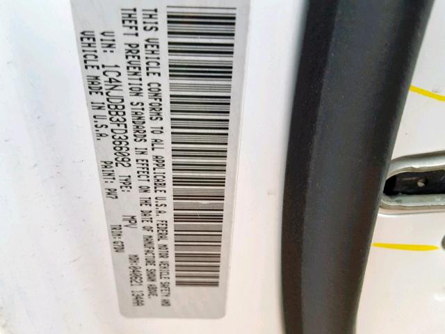 1C4NJDBB3FD366092 - 2015 JEEP COMPASS SP თეთრი ფოტო 10