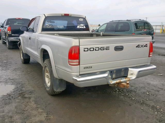 1B7GG22N1YS736167 - 2000 DODGE DAKOTA WHITE photo 3