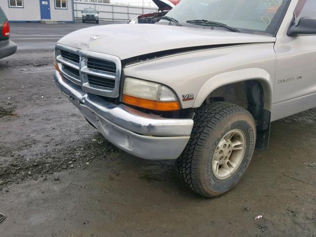 1B7GG22N1YS736167 - 2000 DODGE DAKOTA WHITE photo 9