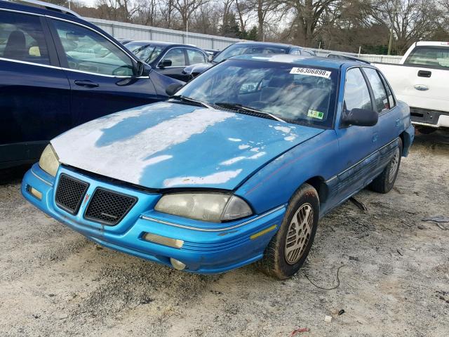 1G2NE5432NC270592 - 1992 PONTIAC GRAND AM S BLUE photo 2