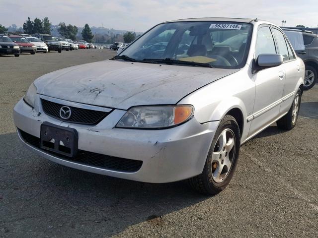 JM1BJ226921553309 - 2002 MAZDA PROTEGE DX GRAY photo 2