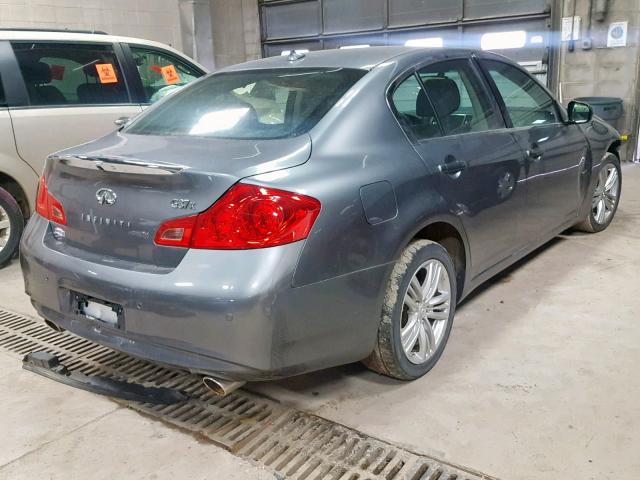 JN1CV6AR2DM763671 - 2013 INFINITI G37 GRAY photo 4