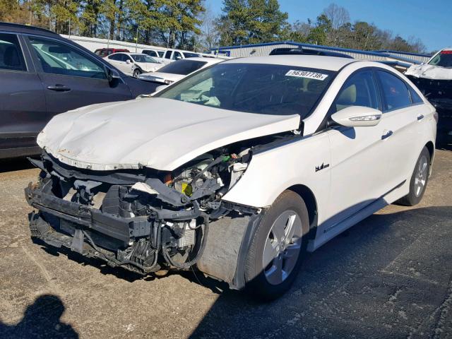 KMHEC4A44CA060427 - 2012 HYUNDAI SONATA HYB WHITE photo 2