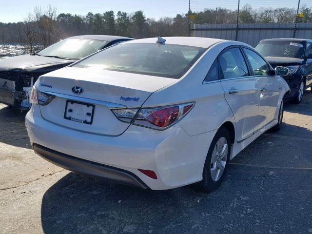 KMHEC4A44CA060427 - 2012 HYUNDAI SONATA HYB WHITE photo 4