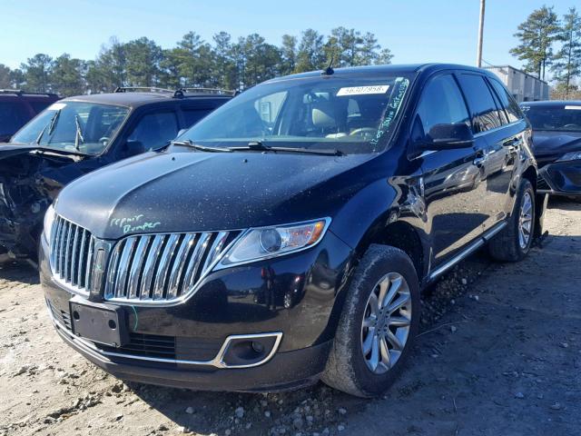 2LMDJ6JK5CBL11816 - 2012 LINCOLN MKX BLACK photo 2