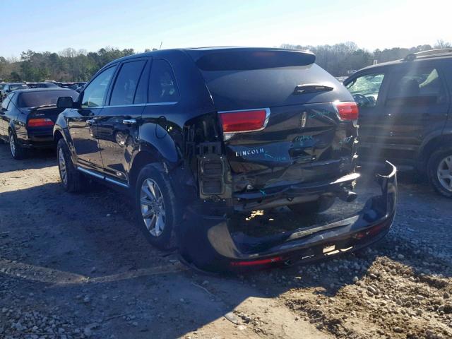 2LMDJ6JK5CBL11816 - 2012 LINCOLN MKX BLACK photo 3