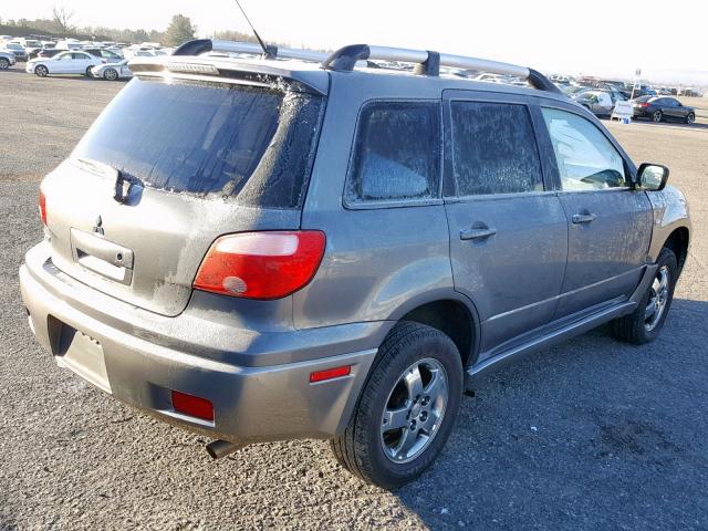 JA4LZ31F46U048605 - 2006 MITSUBISHI OUTLANDER GRAY photo 4