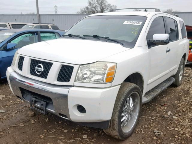 5N1AA08A14N713802 - 2004 NISSAN ARMADA SE WHITE photo 2