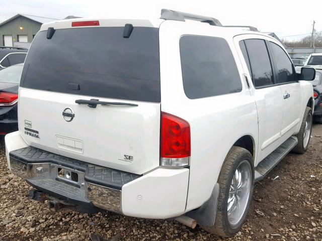 5N1AA08A14N713802 - 2004 NISSAN ARMADA SE WHITE photo 4