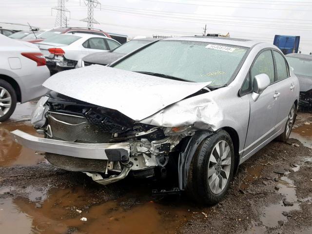 19XFA1F93AE023042 - 2010 HONDA CIVIC EXL SILVER photo 2