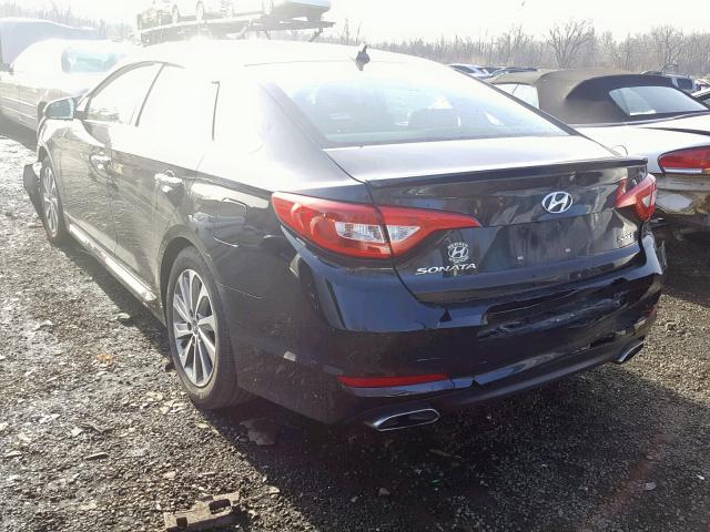 5NPE34AF0GH381370 - 2016 HYUNDAI SONATA SPO BLACK photo 3